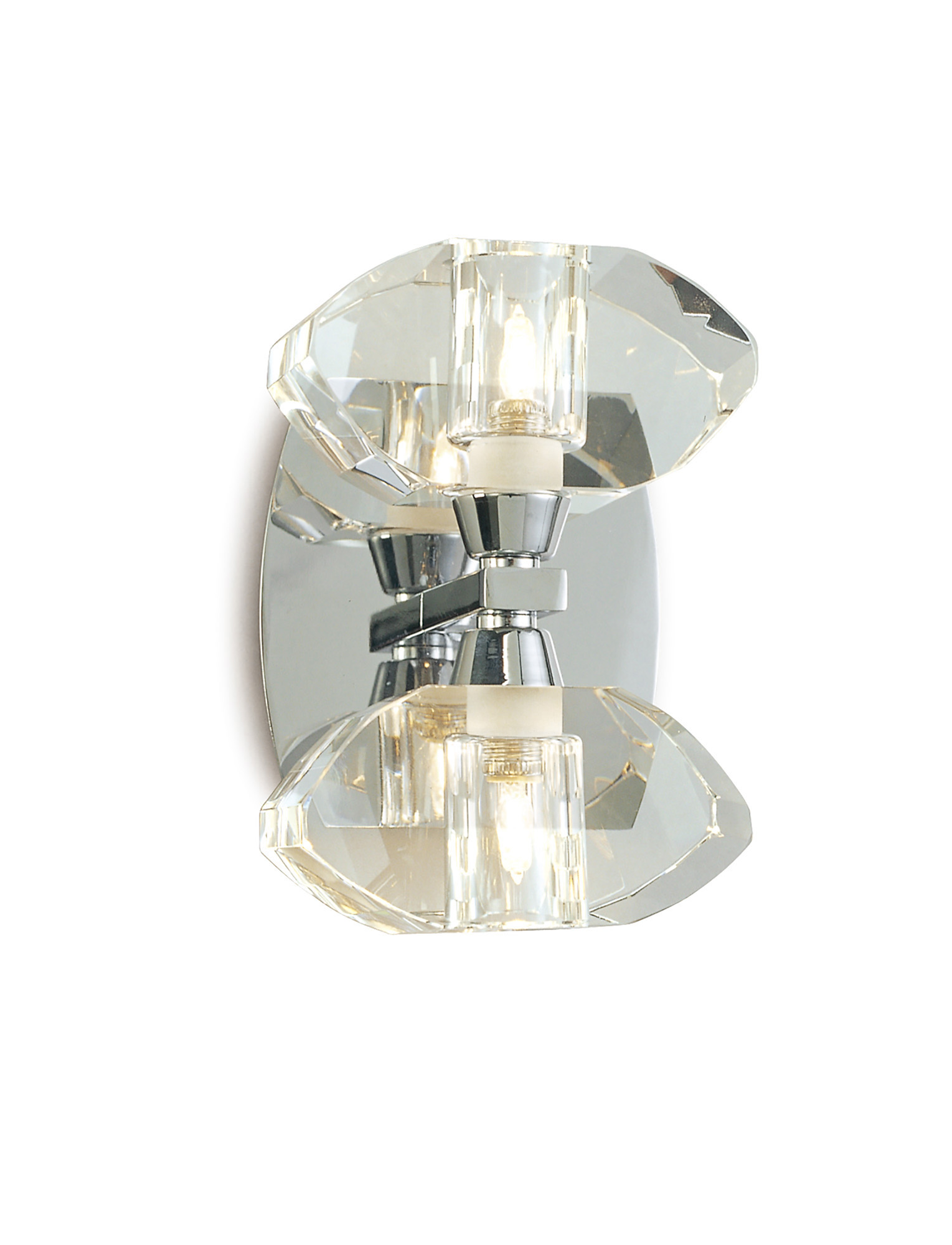 M0424/S  Alfa Crystal Switched Wall Lamp 2 Light